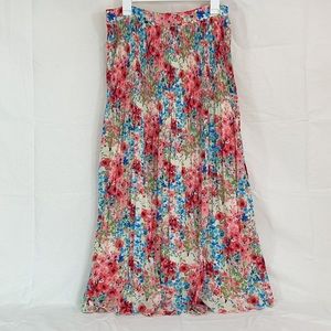 H&M Floral Maxi Skirt - Red, Blue, Green